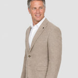 Sacou bărbați slim fit texturat bej