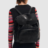 Rucsac damă Desigual cu finisaj sintetic structurat negru