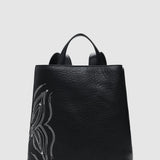 Rucsac damă Desigual negru cu broderie decorativă