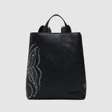 Rucsac damă Desigual negru cu broderie decorativă