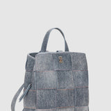 Rucsac damă Desigual albastru cu efect patchwork