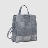 Rucsac damă Desigual albastru cu efect patchwork