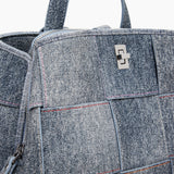 Rucsac damă Desigual albastru cu efect patchwork