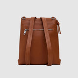 Rucsac damă Desigual structurat din piele ecologică caramel