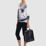 Rucsac femei Desigual piele ecologică cu cusături decorative