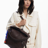 Rucsac damă Desigual cu compartimente multiple din piele ecologică, maro