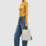 Rucsac damă Desigual cu compartimente multiple din piele ecologică, crem deschis