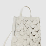 Rucsac damă Desigual cu compartimente multiple din piele ecologică, crem deschis