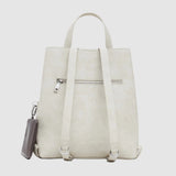 Rucsac damă Desigual cu compartimente multiple din piele ecologică, crem deschis