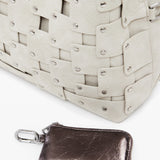 Rucsac damă Desigual cu compartimente multiple din piele ecologică, crem deschis