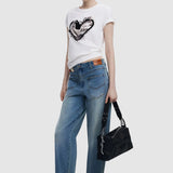 Poșetă damă Desigual cu bretea ajustabilă din piele ecologică, negru