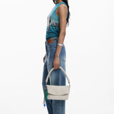 Poșetă damă Desigual cu textură structurată din piele ecologică, crem