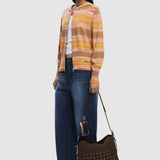 Poșetă damă Desigual cu structură rigidă din piele ecologică, maro