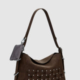 Poșetă damă Desigual cu structură rigidă din piele ecologică, maro