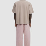 Tricou bărbați Desigual din bumbac cu logo imprimat, bej