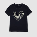 Tricou damă Desigual cu imprimeu inimă