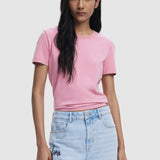 Tricou femei Desigual regular fit cu logo brodat