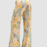 Pantaloni damă Cristina Barros lejeri cu imprimeu floral mix