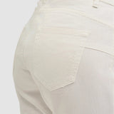 Pantaloni damă Cristina Barros slim fit din bumbac, alb