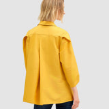 Cămașă damă Cristina Barros oversize cu mâneci ample, galben