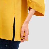 Cămașă damă Cristina Barros oversize cu mâneci ample, galben