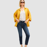 Cămașă damă Cristina Barros oversize cu mâneci ample, galben