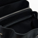 Rucsac femei Desigual negru cu logo embosat și șnur