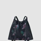 Rucsac femei Desigual cu imprimeu floral și mâner împletit