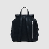 Rucsac femei Desigual negru cu emboss floral și buzunare frontale