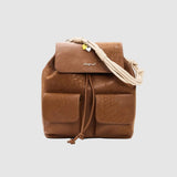 Rucsac femei Desigual caramel cu emboss floral și buzunare