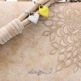 Rucsac damă Desigual bej cu imprimeu floral și buzunare