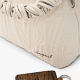 Rucsac tote femei Desigual crem texturată cu mâner împletit