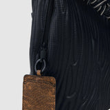 Rucsac tote femei Desigual neagră texturată cu mâner împletit