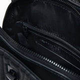 Rucsac tote femei Desigual neagră texturată cu mâner împletit