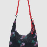 Geantă femei Desigual texturat cu imprimeu floral și mâner împletit