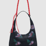 Geantă femei Desigual texturat cu imprimeu floral și mâner împletit