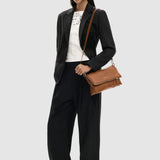 Geantă femei Desigual caramel cu emboss floral și curea noduri