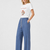 Tricou femei bumbac elastic cu imprimeu floral, alb cărămiziu