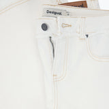 Pantaloni denim damă Desigual slim fit, alb