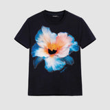 Tricou femei Desigual cu imprimeu floral bej și negru