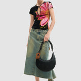 Tricou damă Desigual cu imprimeu floral, negru