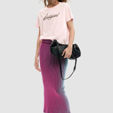 Tricou femei Desigual roz cu imprimeu floral artistic