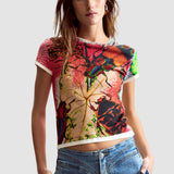 Tricou femei Desigual multicolor cu imprimeu floral