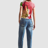 Tricou femei Desigual multicolor cu imprimeu floral