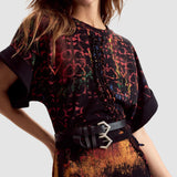 Rochie femei Desigual multicoloră cu imprimeu grafic