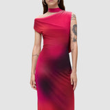 Rochie femei Desigual roz cu imprimeu artistic