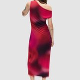Rochie femei Desigual roz cu imprimeu artistic