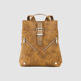 Rucsac damă Desigual camel cu cataramă și detalii metalice