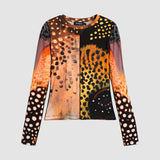 Bluză femei Desigual cu imprimeu abstract multicolor mix