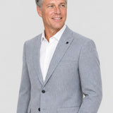 Sacou bărbați slim fit texturat albastru deschis